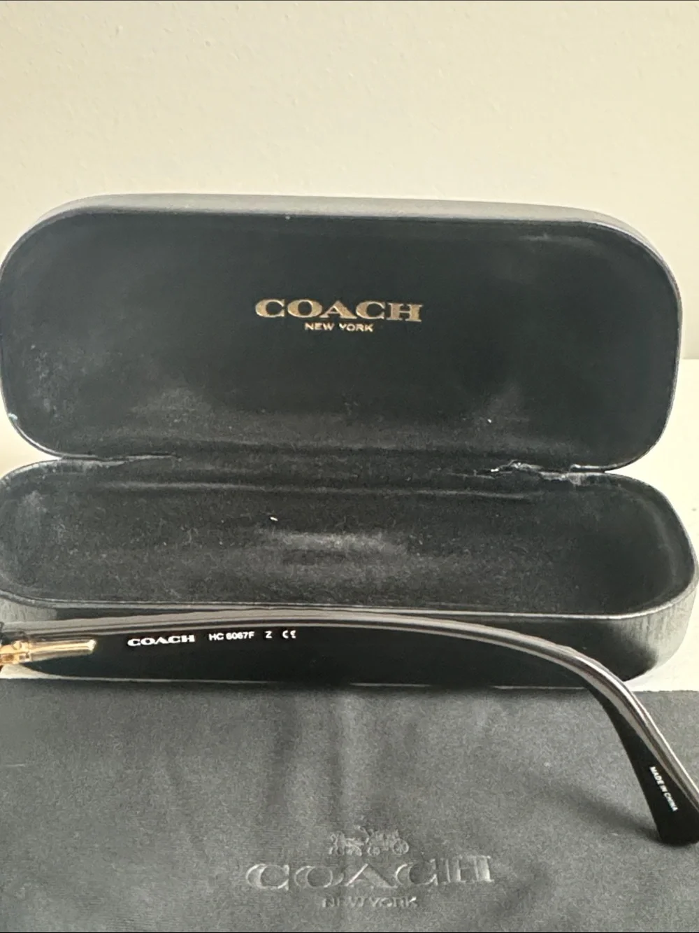 COACH Black Rectangular Optical Glasses